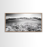 Ocean Surface, Sunlit Water, Sea Ripple, Underwater Light, Canvas Print, Modern Beach Art, Bathroom Wall Decor, Coastal Vibes