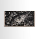 Animal Track Print, Nature Scene, Forest Ground, Autumn Photography, Framed Canvas Print, Rustic Cabin Wall Art, Earth Tone Decor