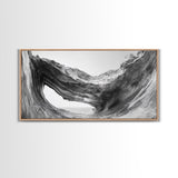 Ocean Cave, Textured Rock, Seaside Mystery, Canvas Print, Coastal Wall Art, Nature Photography, Bathroom Decor, Abstract Sea Cave