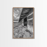 Rustic Barn, Weathered Wood, Country Charm, Canvas Print, Farmhouse Wall Art, Autumn Decor, Entryway Rustic Home Accent, Living Room Art