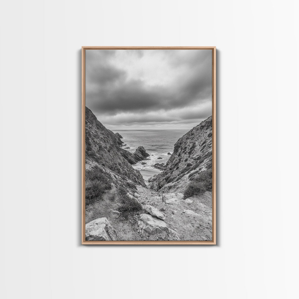 Ocean Cliffs, Rugged Coast, Seascape Photography, Travel Inspiration, Canvas Print, Hallway Wall Art, Coastal Modern Decor, Ocean View