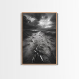 Fish Migration, Dramatic Sky, Moody Landscape, Framed Canvas Print, Dark Nature Art, Rustic Cabin Decor, Fall Wall Art, Nature Drama