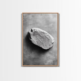 Primitive Rock, Shadow Texture, Minimal Earth Tone, Framed Canvas Print, Zen Wall Art, Office Decor, Neutral Modern Aesthetic