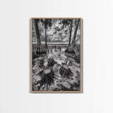 Swamp Scene, Cypress Trees, Reflection Water, Southern Nature, Canvas Print, Cabin Wall Art, Moody Landscape, Autumn Rustic Decor