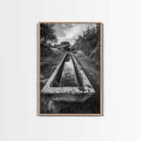 Forest Path, Reflection Pool, Nature Trail Art, Canvas Print, Tranquil Landscape, Boho Wall Decor, Entryway or Hallway Art