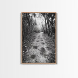 Forest Trail Path, Woodland Escape, Nature Walk, Adventure Art, Framed Canvas Print, Office Wall Decor, Autumn Vibes, Rustic Nature Style