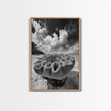 Coral Reef Texture, Ocean Wall Art, Coastal Minimalist, Nature Photography, Framed Canvas Print, Bathroom Wall Decor, Tropical Beach Print