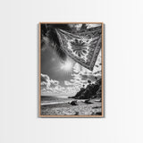 Sunlit Beach, Boho Tapestry, Relaxed Seaside, Canvas Print, Tropical Wall Art, Vacation Home Decor, Modern Boho Vibes, Beach House Wall Decor