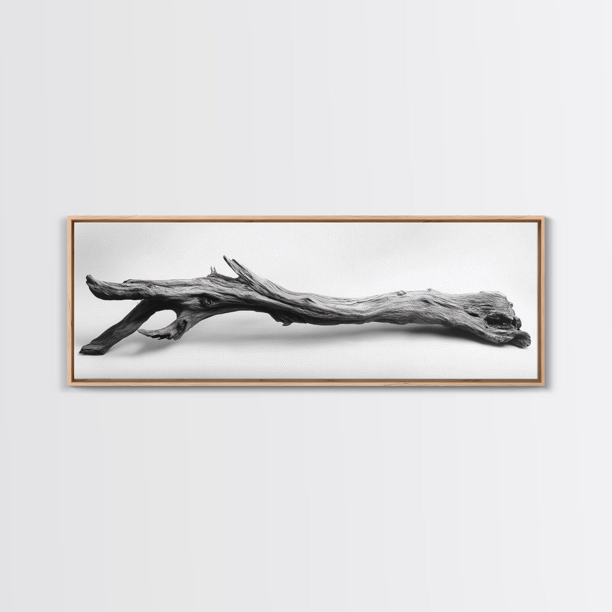 Driftwood Closeup, Minimal Nature Print, Scandinavian Neutral Decor, Framed Canvas Print, Modern Wall Art, Organic Texture Style