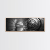 Vault Door, Sci-Fi Tunnel, Futuristic Entrance, Secure Chamber, Framed Canvas Print, Office Decor, Industrial Wall Art, Modern Cyberpunk Style