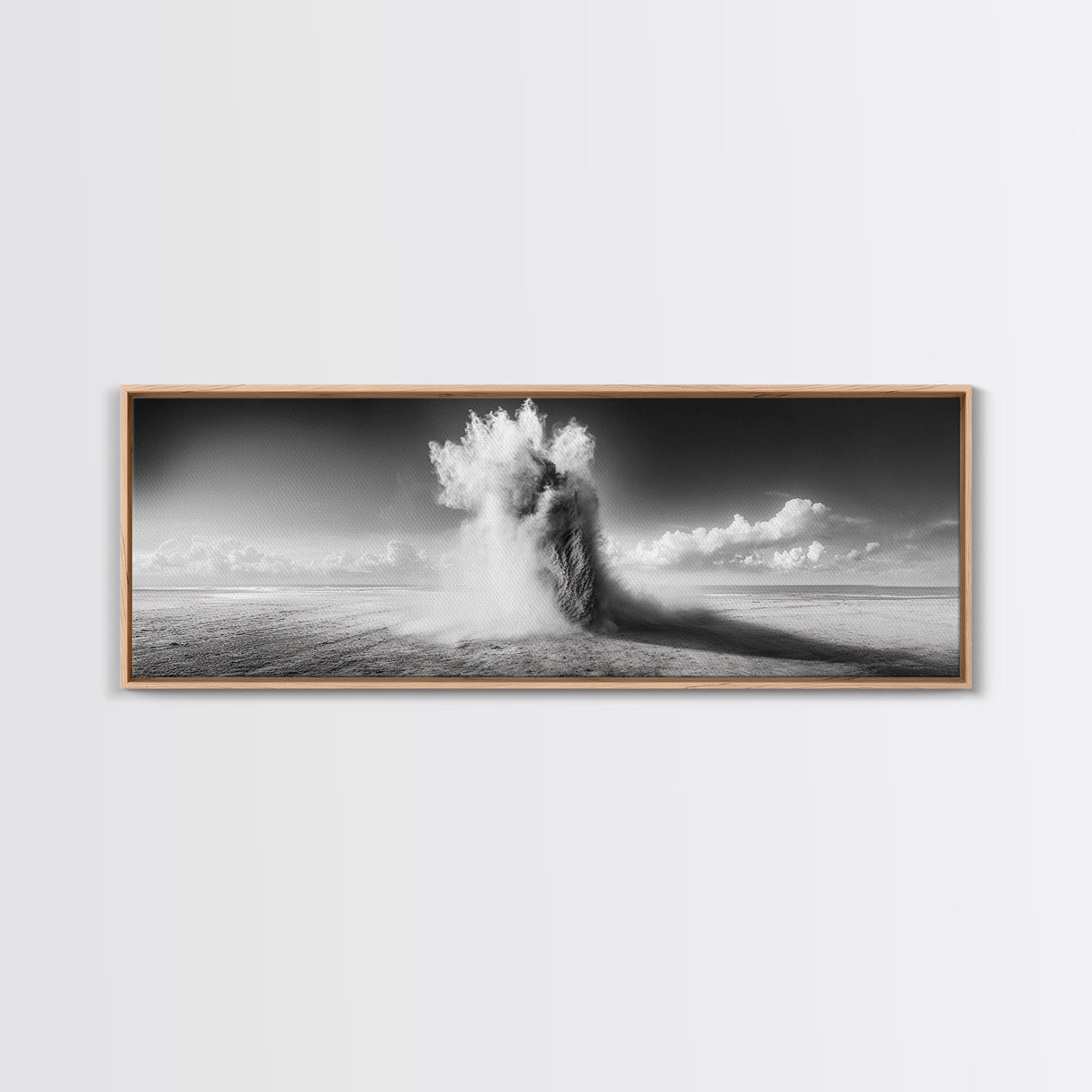 Sand Eruption, Desert Energy, Dust Storm, Framed Canvas Print, Modern Abstract Art, Office Wall Art, Dynamic Nature Photography
