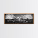 World Map, Globe Horizon, Explorer’s Dream, Canvas Print, Travel Wall Art, Surreal Photography, Study Room Adventure Decor
