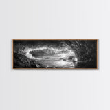 Ice Cave, Winter Seascape, Arctic Sunset, Canvas Print, dramatic frozen landscape art, black and white Christmas decor, cozy winter home art