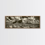Desert Plateau, Cloudscape Drama, Western Landscape, Large Wall Art, Canvas Print, Rustic Home Decor, Minimalist Nature Art, Office Wall Decor