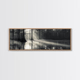 Cypress Swamp, Foggy Forest, Morning Light, Still Waters, Framed Canvas Print, Nature Wall Art, Autumn Decor, Moody Forest Photography