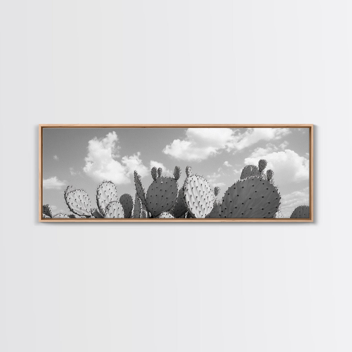 Prickly Pears, Cactus Heaven, Western Sky, Canvas Print, Boho Kitchen Wall Art, Desert Style Decor, Minimalist Black and White
