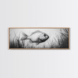 Underwater Fish, Aquatic Life, Marine Habitat, Ocean Depth, Framed Canvas Print, Bathroom Wall Art, Minimalist Nature Art, Sea Creature Decor