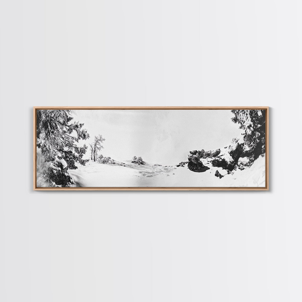 Snow Trees, Dreamy White, Winter Fantasy, Canvas Print, surreal landscape art, fantasy winter decor, magical room aesthetic, Christmas wall art