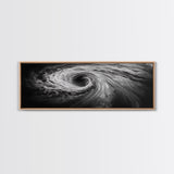 Ocean Vortex, Surreal Motion, Abstract Water, Canvas Print, Modern Coastal Decor, Bathroom Wall Art, Minimalist Abstract Photography