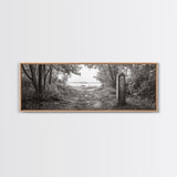 Forest Edge Trail, Nature Path Print, Sepia Photography, Cozy Autumn Vibes, Canvas Print, Entryway or Hallway Wall Art