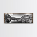 Mountain Stream, Rocky Path, Alpine Beauty, Wilderness Escape, Canvas Print, Cabin Wall Art, Nature Photography, Adventure Home Vibe