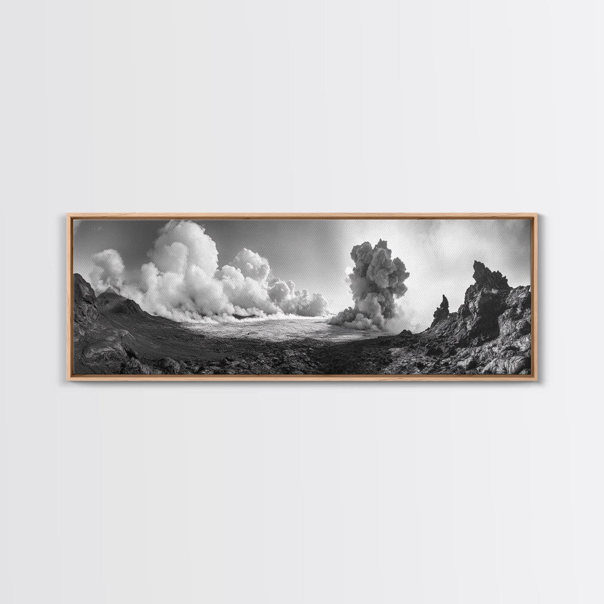 Volcanic Cloudscape, Earth Power, Natural Explosion, Dramatic Wall Decor, Framed Canvas Print, Adventure Art, Rustic Living Room Wall Art