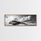 Tropical Island, Ocean Clouds, Stormy Sky, Canvas Print, Surreal Nature Wall Art, Coastal Home Decor, Dreamy Beach Scene Photography