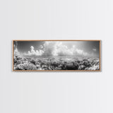 Coral Reef, Ocean Horizon, Cloudscape, Canvas Print, Underwater Nature Photography, Bathroom Wall Art, Marine Coastal Decor