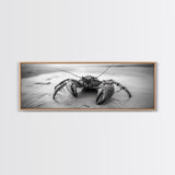 Crab Walk, Seaside Creature, Sandy Shore, Canvas Print, Coastal Nature Photography, Kids Room Ocean Decor, Minimalist Beach Art