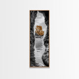 Sea Arch, Golden Rock, Coastal Focus, Minimalist Cliff Scene, Canvas Print, Living Room Decor, Ocean Photography, Nature Framed Art