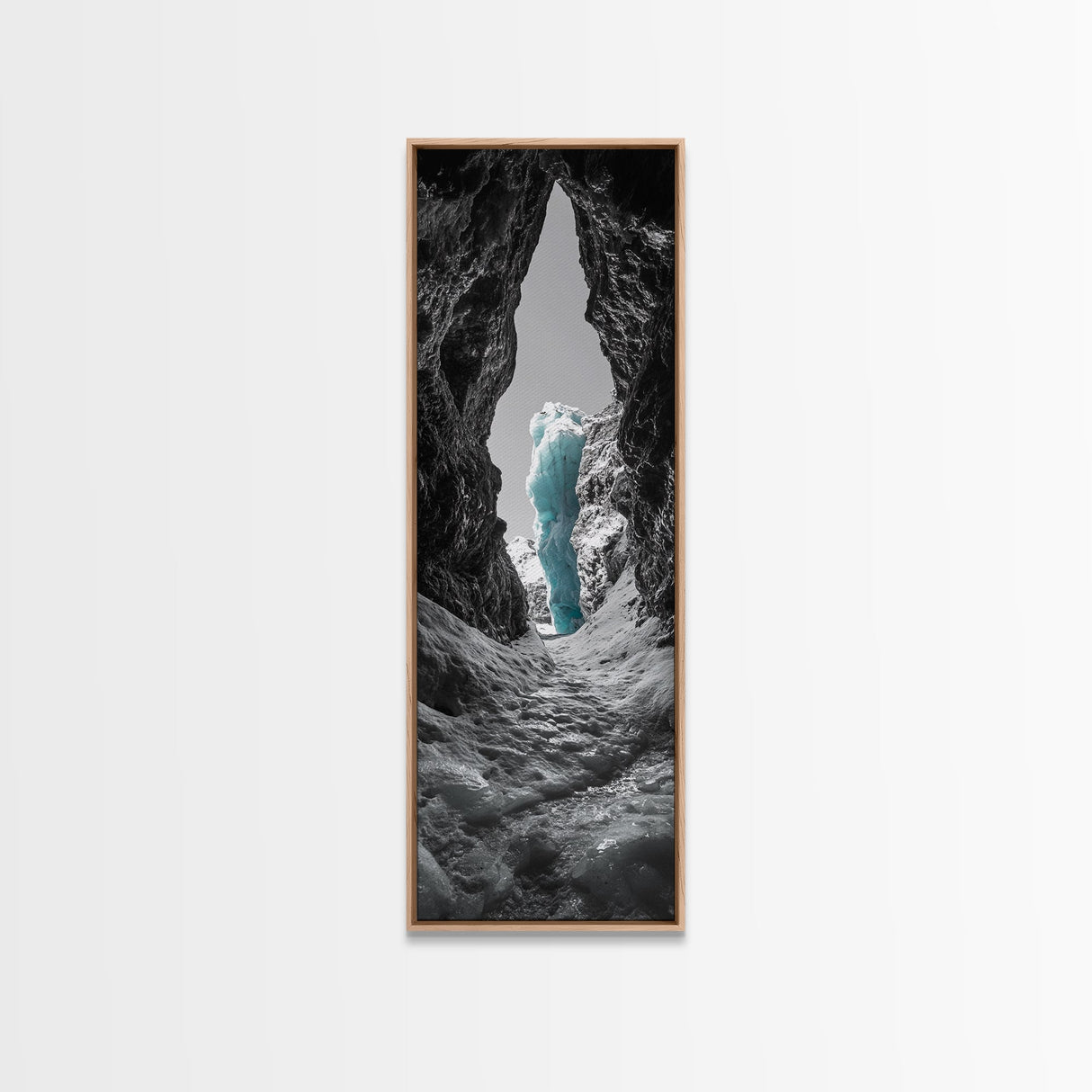 Ice Cave, Blue Glacier, Arctic Escape, Frozen Wonder, Framed Canvas Print, Winter Wall Art, Nature Lover Gift, Bedroom Photography Art