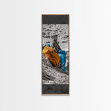 Nomadic Man, Desert Life, Color Blankets, Tribal Spirit, Framed Canvas Print, Ethnic Art, Boho Decor, Bedroom Wall Art, Cultural Piece