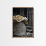 Golden Grain, Rustic Farmhouse, Harvest Decor, Canvas Print, Country Kitchen Wall Art, Autumn Home Accent, Neutral Tones, Rustic Style
