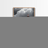 Stormy Lighthouse, Red Roof, Dramatic Coastline, Canvas Print, Coastal Wall Decor, Nautical Art, Living Room Wall Art, Rustic Home Art