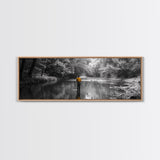 Autumn Fly Fishing, Yellow Jacket River Scene, Framed Canvas Print, Rustic Home Decor, Fisherman Gift, Nature Photography, Cabin Wall Art