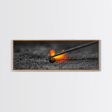 Branding Iron Fire, Industrial Glow Art, Rustic Ranch Scene, Cowboy Western Print, Canvas Print, Man Cave Wall Art, Farmhouse Decor