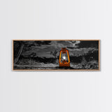 Lantern Glow, Night Forest, Rustic Camping, Glowing Light, Canvas Print, Fall Wall Art, Cozy Home Accent, Cabin or Den Decor