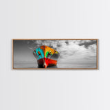 Colorful Ship, Rusty Boat, Ocean Photography, Seascape Wall Art, Framed Canvas Print, Coastal Decor, Nautical Theme, Man Cave Style