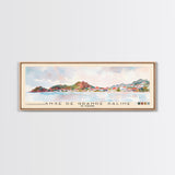Anse de Grande Saline, St. Barths Watercolor Print, Vacation Gift, St. Barths Wall Art, Beach Painting, Beach Decor, Large Wall Art, Wood Frame Art