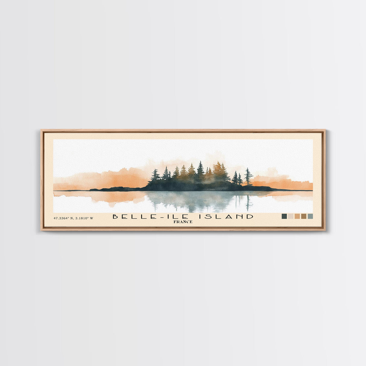 Belle-Ile Island, France Watercolor Beach Print, Vacation Gift, France Wall Art, Beach Painting, Beach Decor, Beach Painting
