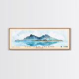 Chatham Island, New Zealand Watercolor Print, Vacation Gift, New Zealand Wall Art, Beach Painting, Beach Decor, Large Wall Art, Wood Frame Art