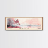 Chiemsee, Germany Watercolor Print, Vacation Gift, Germany Wall Art, Beach Painting, Beach Decor, Large Wall Art, Wood Frame Art