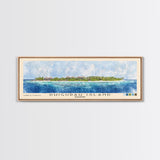 Dhigurah Island, Maldives Watercolor Print, Vacation Gift, Maldives Wall Art, Beach Painting, Beach Decor, Large Wall Art, Wood Frame Art