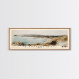 Falassarna Beach, Greece Watercolor Print, Vacation Gift, Greece Wall Art, Beach Painting, Beach Decor, Large Wall Art, Wood Frame Art