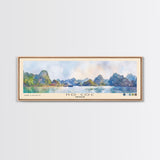 Ho Coc, Vietnam Watercolor Print, Vacation Gift, Vietnam Wall Art, Beach Painting, Beach Decor, Large Wall Art, Wood Frame Art