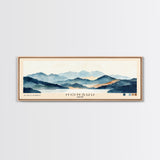 Honshu, Japan Watercolor Print, Vacation Gift, Japan Wall Art, Beach Painting, Beach Decor, Large Wall Art, Wood Frame Art
