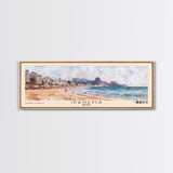 Ipanema, Brazil Watercolor Print, Vacation Gift, Brazil Wall Art, Beach Painting, Beach Decor, Large Wall Art, Wood Frame Art