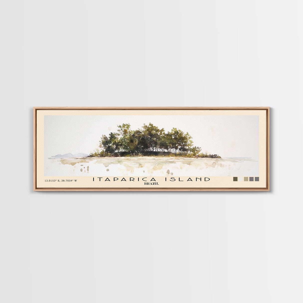 Itaparica Island, Brazil Watercolor Beach Print, Vacation Gift, Brazil Wall Art, Beach Painting, Beach Decor, Beach Painting