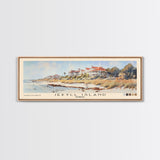 Jekyll Island, Georgia Watercolor Beach Print, Vacation Gift, Georgia Wall Art, Framed Canvas Print, Framed Beach Painting