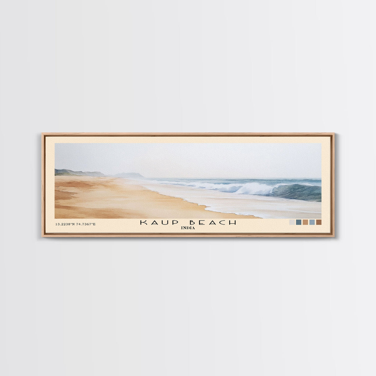 Kaup Beach, India Watercolor Print, Vacation Gift, India Wall Art, Beach Painting, Beach Decor, Beach Or Lakehouse Art